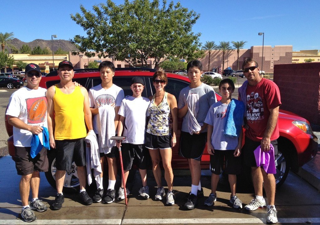 Our last car!       (notice the 2 sets of twins: Lam & Tav boys)