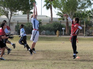 Max throws for a Touchdown!