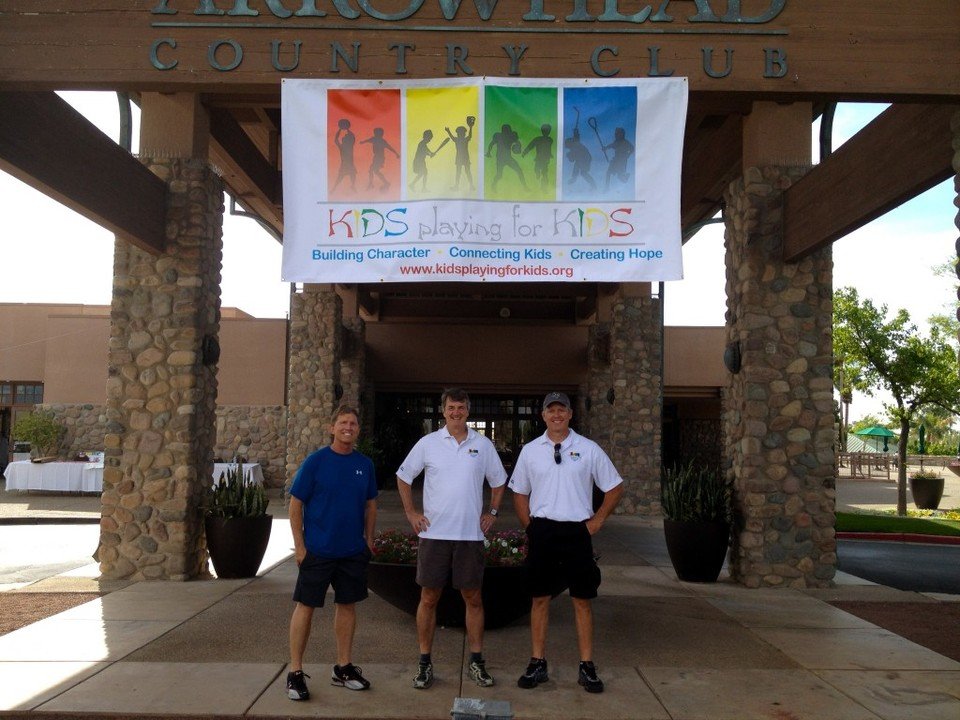 1st Annual Golf tournament: Hanging our banner