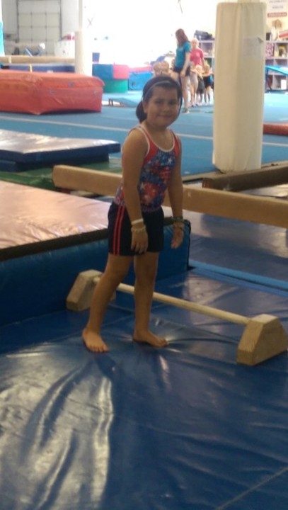 Reyna & Natalie; having fun at Oasis Gymnastics!