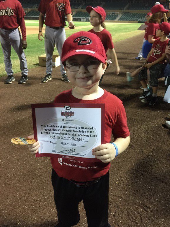 Dustin does AZ Diamondbacks Camp