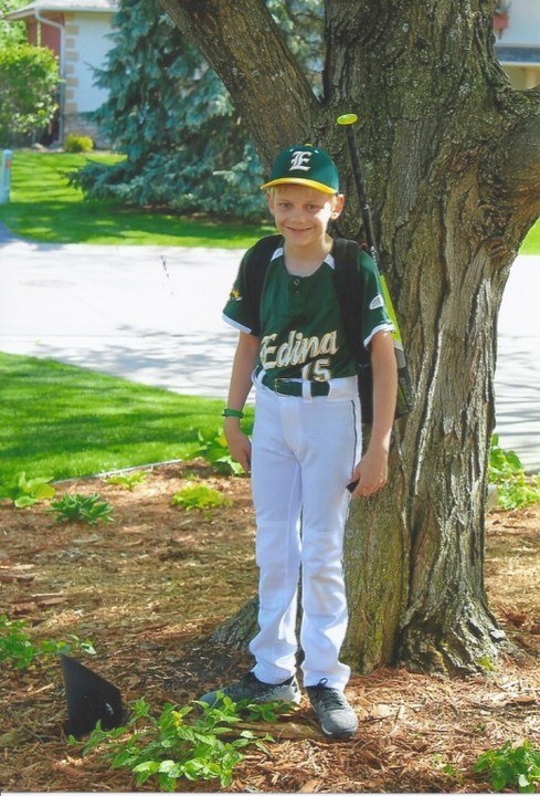 Sam ready for travel baseball!