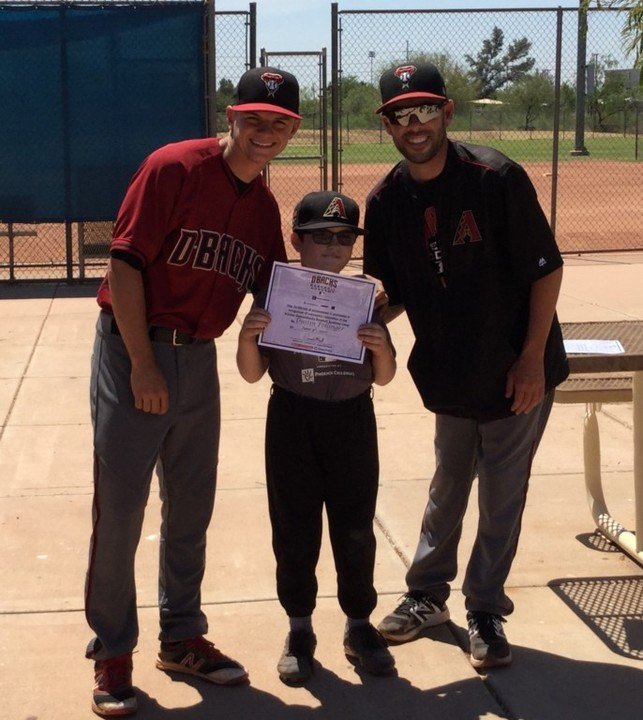 Dustin attends Diamondbacks Camp