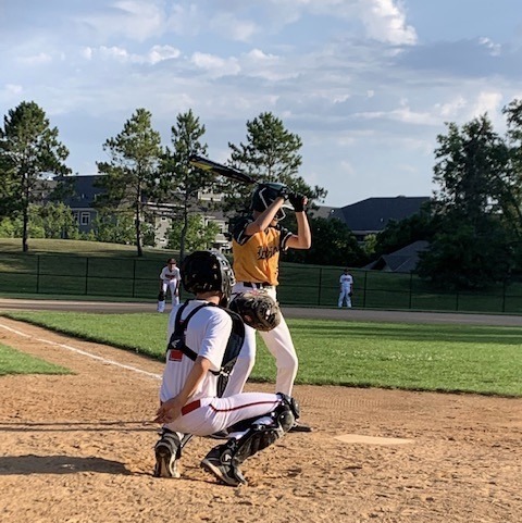 Sam at bat!  Go Edina Hornets!